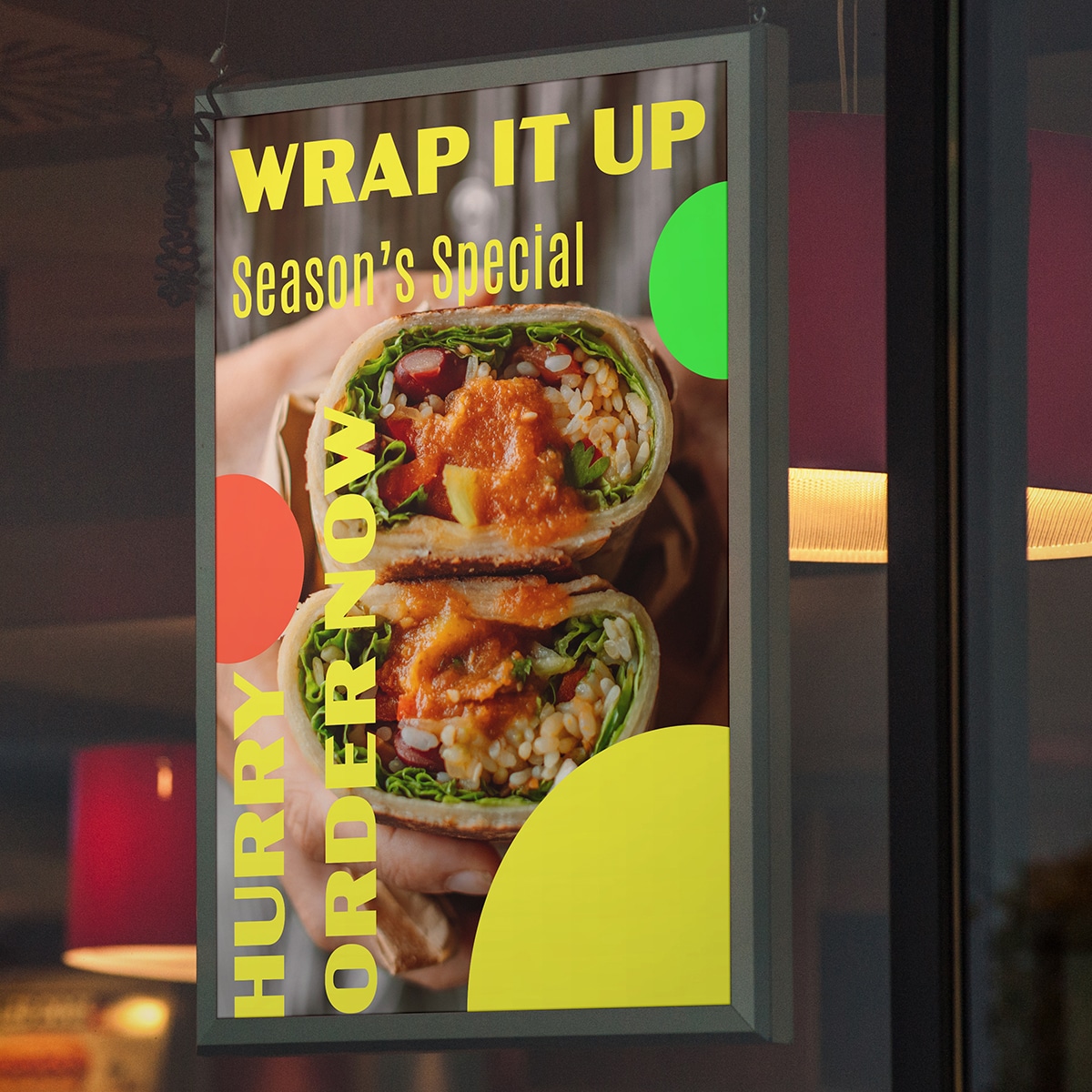 An image of an in-store graphics featuring a wrap