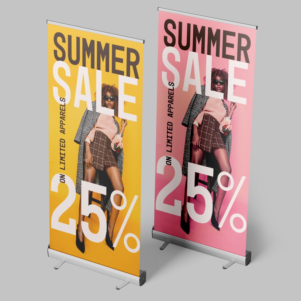 An image of a summer sale roll-up banner