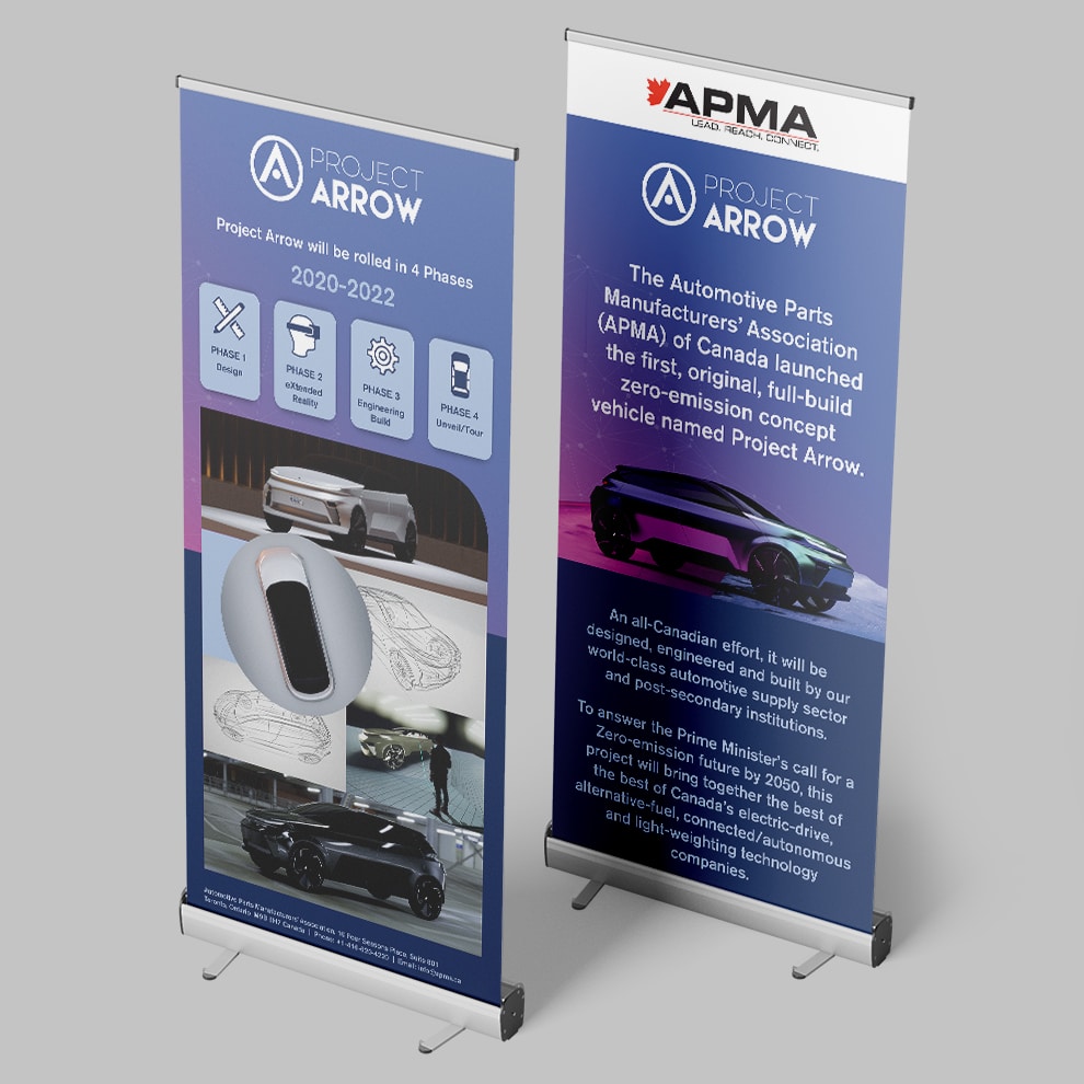 Rollup banners display for an Automotive Event